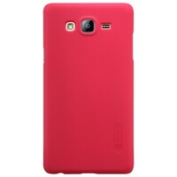 Пластиковый чехол с пленкой Nillkin Super Frosted Shield Red для Samsung Galaxy On7