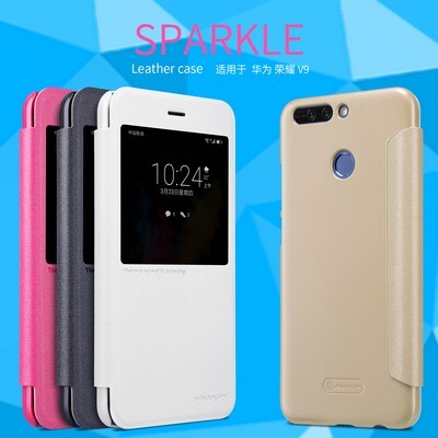 Полиуретановый чехол книга Nillkin Sparkle Leather Case Black для Huawei Honor 8 Pro\ Honor V9(4)