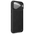 Силиконовая накладка c пластиной MagSafe Nillkin CamShield Leather Case S Черная для Apple iPhone 14 Pro Max(#3)