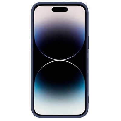 Силиконовая накладка с пластиной Magsafe Nillkin CamShield Silky Magnetic Silicone Case Синяя для Apple iPhone 14 Pro(2)