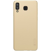 Пластиковый чехол с подставкой Nillkin Super Frosted Shield Золотой для Samsung Galaxy A8 Star