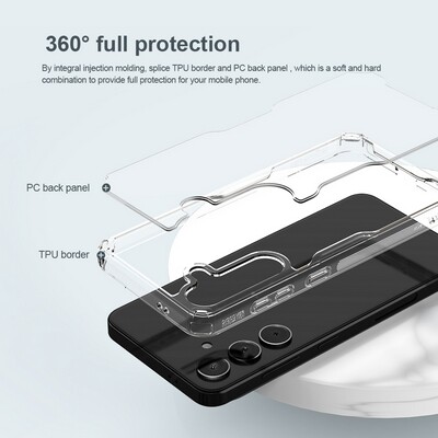 Силиконовый чехол Nillkin Nature TPU Pro Case Прозрачный для Samsung Galaxy S24 Plus(4)