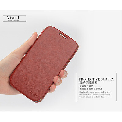 Кожаный чехол KLD Leather Case Brown для Samsung i9500 Galaxy S4(2)