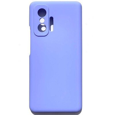 Силиконовый чехол Silicone Case с логотипом лавандовый для Xiaomi 11T /11T Pro(1)