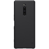Пластиковый чехол с подставкой Nillkin Super Frosted Shield Черный для Sony Xperia 1