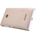 Пластиковый чехол с пленкой Nillkin Super Frosted Shield Gold для Microsoft Lumia 435(#3)