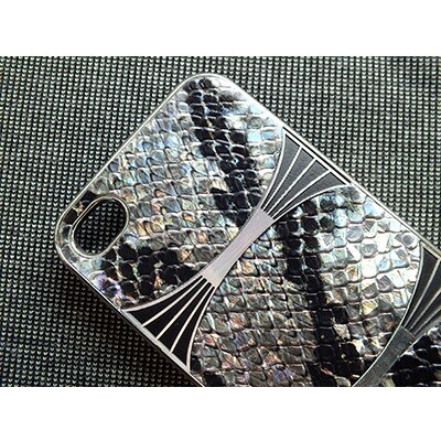 Пластиковый чехол Snake Print Case Silver для Apple iPhone 4/4S(2)