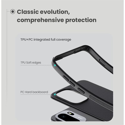 Пластиковый чехол с пластиной Magsafe Nillkin Super Frosted Shield Pro Magnetic Case черный для OnePlus Ace 6/ Ace 6T(7)