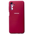 Силиконовый чехол с микрофиброй Silicone Case бордовый для Samsung Galaxy A13 5G(#1)