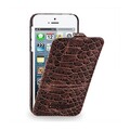 Кожаный чехол TETDED Troyes Duo Brown Snake LC для Apple iPhone 5/5s/SE(#1)