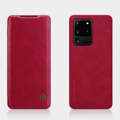 Кожаный чехол Nillkin Qin Leather Case Красный для Samsung Galaxy S20 Ultra(4)