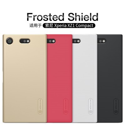 Пластиковый чехол с пленкой Nillkin Super Frosted Shield Red для Sony Xperia XZ1 Compact(4)