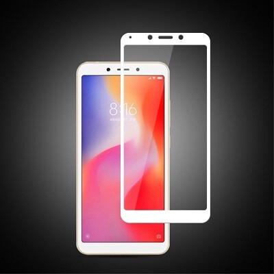 Противоударное защитное стекло на весь экран Full Screen Cover 0.3mm белое для Xiaomi Redmi 6(1)