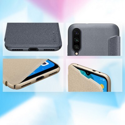 Полиуретановый чехол книга Nillkin Sparkle Leather Case Черный для Xiaomi Mi A3(4)