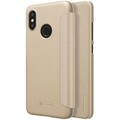 Полиуретановый чехол книга Nillkin Sparkle Leather Case Золотой для Xiaomi Mi8(#4)