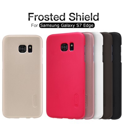 Пластиковый чехол с пленкой Nillkin Super Frosted Shield Rose Gold для Samsung G935F Galaxy S7 Edge(4)