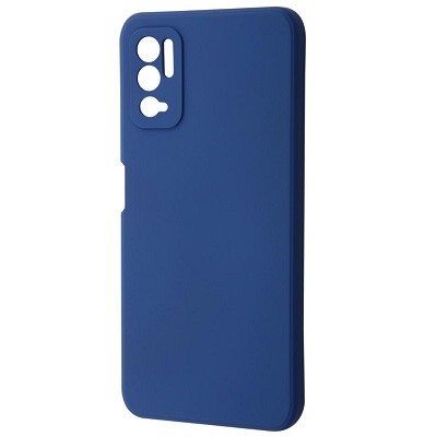 Силиконовый чехол Silicone Case темно-синий для Xiaomi Poco M3 Pro(1)
