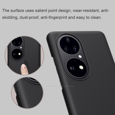Пластиковый чехол с подставкой Nillkin Super Frosted Shield Красный для Huawei P50 Pro(5)