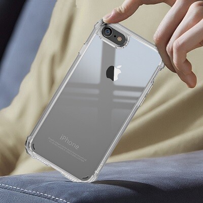 Противоударный чехол iPaky TPU+PC Crystal прозрачный  для Apple iPhone SE (2022)(1)