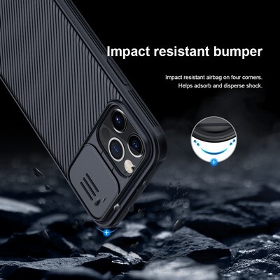 Чехол-накладка Nillkin CamShield Pro Синяя для Apple iPhone 12 Pro Max(7)