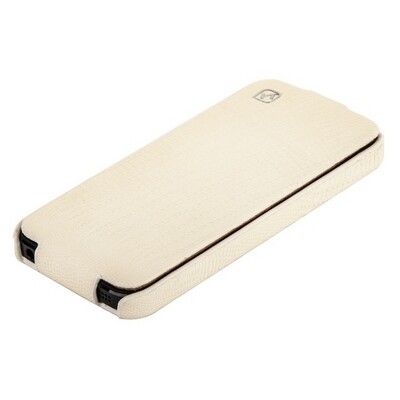 Кожаный чехол HOCO Lizard pattern Leather Case White для Apple iPhone 5/5s/SE(3)