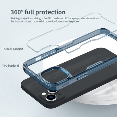 Силиконовый чехол Nillkin Nature TPU Pro Case Прозрачный для Apple iPhone 15 Plus(4)