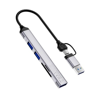 Хаб Wiwu Zolo 5 в 1 (Wi-HB003) серый(1)