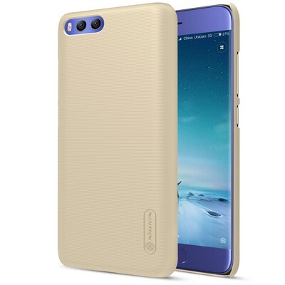 Пластиковый чехол с пленкой Nillkin Super Frosted Shield Gold для Xiaomi Mi6(3)