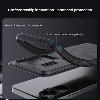 Чехол-накладка Nillkin CamShield Pro Черная для Xiaomi Poco F7(5)