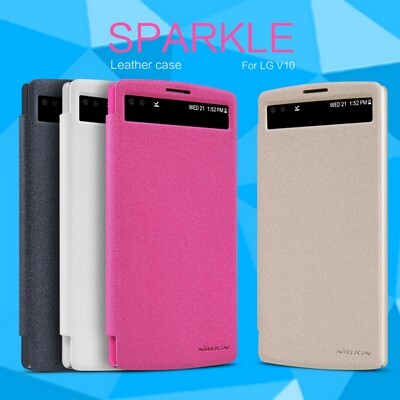 Полиуретановый чехол Nillkin Sparkle Leather Case Black для LG V10(4)
