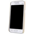 Пластиковый чехол с пленкой Nillkin Super Frosted Shield Gold для Samsung Galaxy J1(#2)