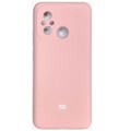 Силиконовый чехол с микрофиброй Silicone Case светло-розовый для Xiaomi Redmi 12C(#1)